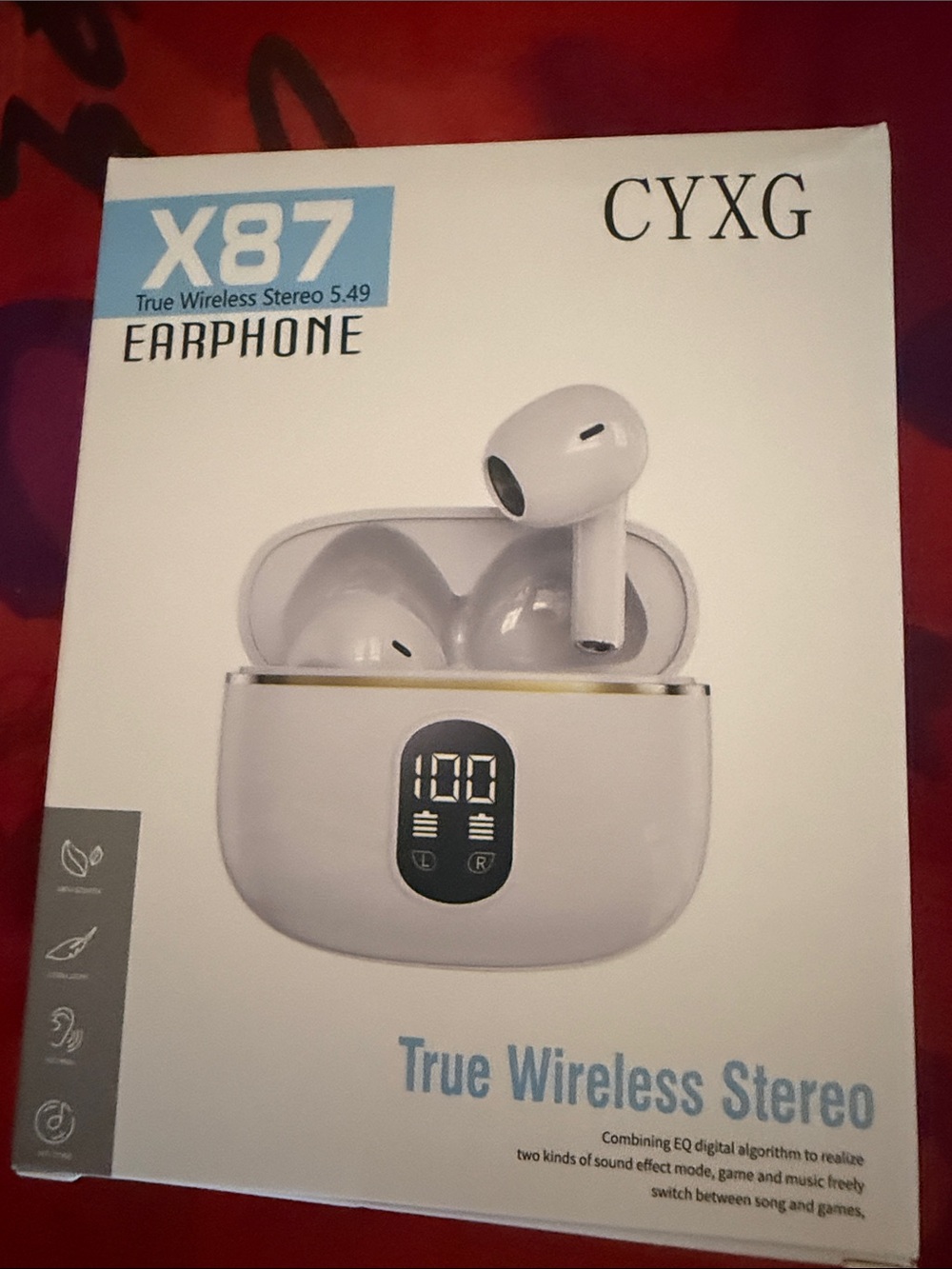 X87 True Wireless Stereo Earbuds - White